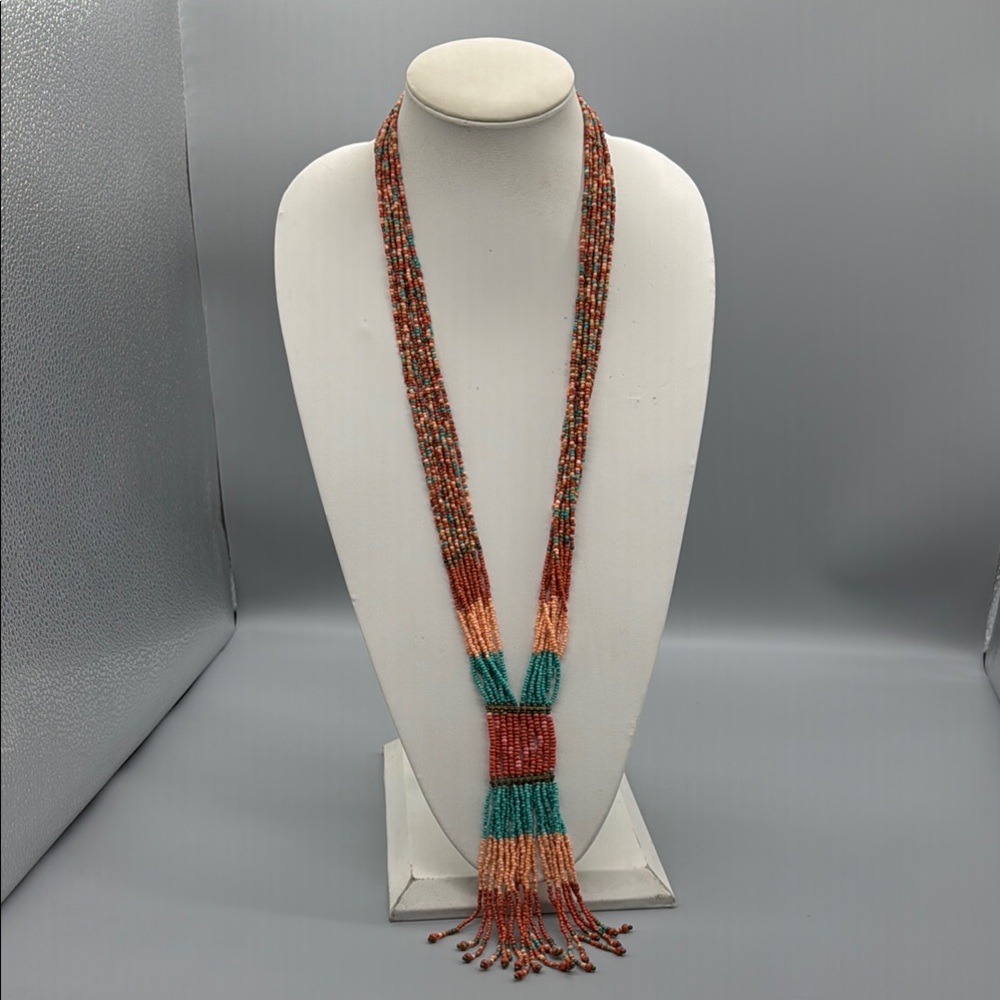 Colorful Coral Beaded Necklace